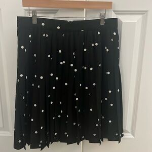 Ann Taylor Polka Dot Pleated Skirt